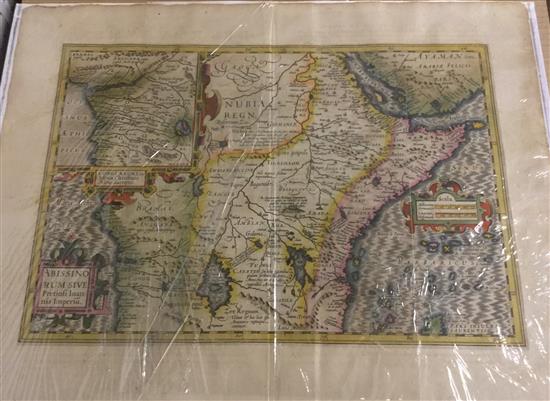 Gerard Mercator Map of Abissino Ru Sive Pretiosi Joannis Imperiu, c.1609, overall 19.5 x 23in., unframed